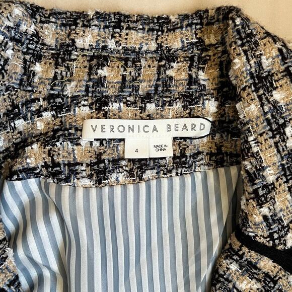 Veronica Beard Theron Tweed Plaid Double Breasted Blazer Jacket US 4 - Picture 7 of 7